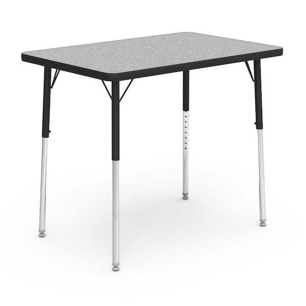 Virco 36 in. W, 24 in. L, 22-30 in. H, Grey Nebula Top / Black Edge 482436 - main